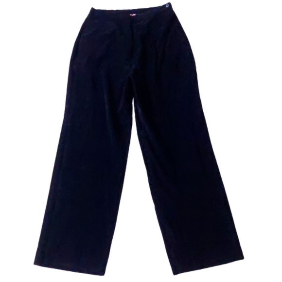 April Cornell Cornell Trading Black Velvet Pants Women's Sz L Vintage NOS